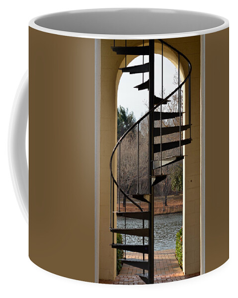 Spiral Staircase Coffee Mug featuring the photograph Spiral Staircase by Corinne Rhode