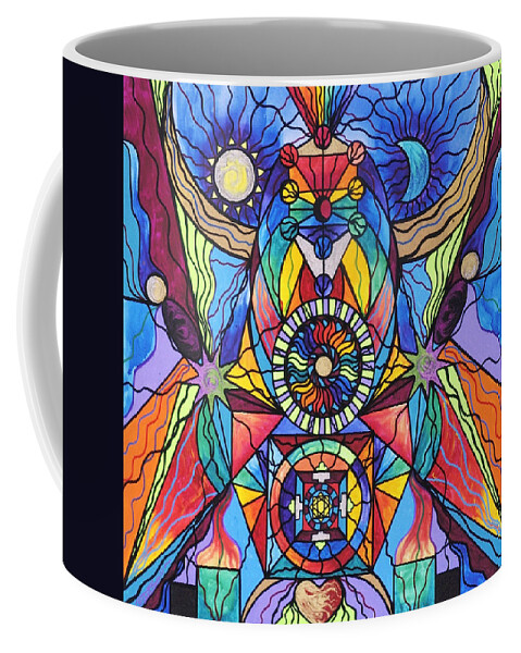 Spiritual Teacher Coffee Mug featuring the painting Spiritual Guide by Teal Eye Print Store