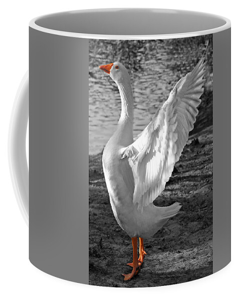 Landscape Coffee Mug featuring the photograph Spread Your Wings B and W by Lisa Phillips