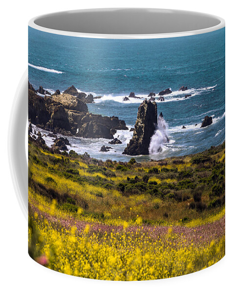 Art Coffee Mug featuring the photograph Spring on the California Coast By Denise Dube by Denise Dube
