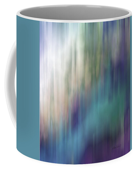 Abstract Coffee Mug featuring the digital art Spring Rain - abstract art by Ann Powell