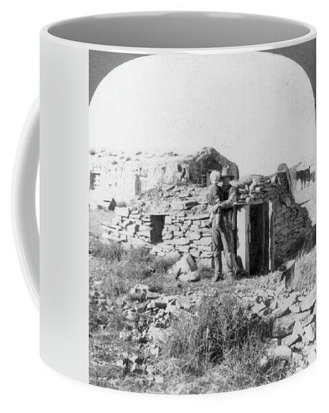 1905 Coffee Mug featuring the painting Squatter Shelter, 1905 by Granger