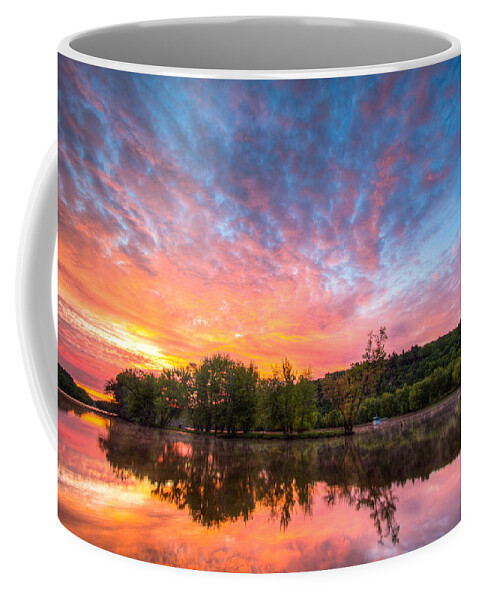 St. Croix River Coffee Mug featuring the photograph St. Croix River at Dawn by Adam Mateo Fierro