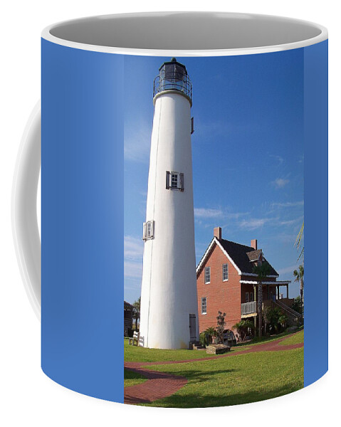 Lighthouse Coffee Mug featuring the photograph St. George Lighthouse by Laurie Perry