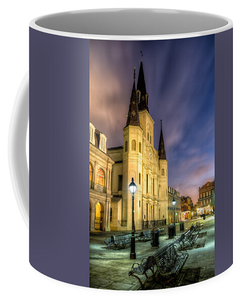 Tim Stanley Coffee Mug featuring the photograph St. Louis Cathedral at Dawn by Tim Stanley