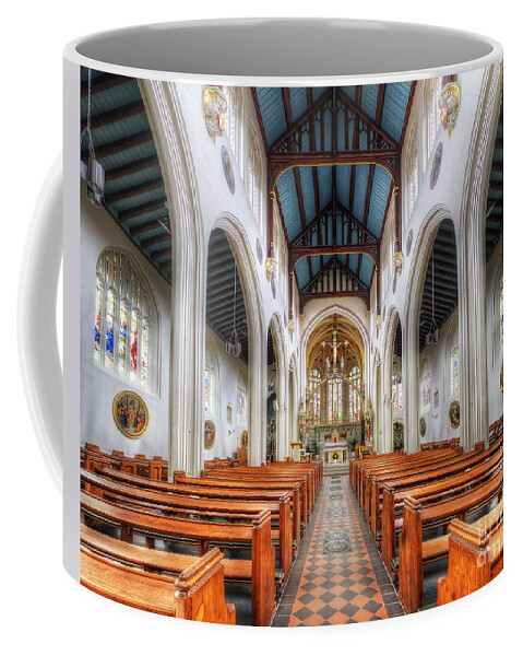Yhun Suarez Coffee Mug featuring the photograph St Mary's Catholic Church - The Nave by Yhun Suarez