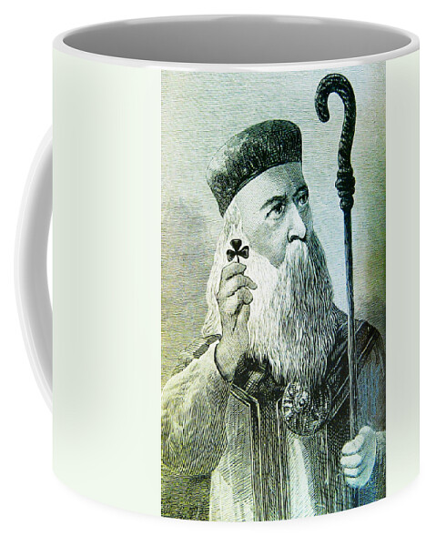 St Patrick Coffee Mug featuring the digital art St Patrick by Bill Cannon