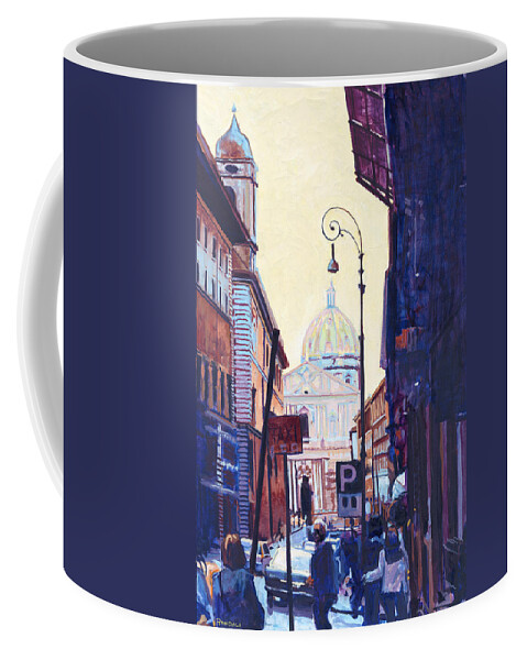 Rome Coffee Mug featuring the painting St. Peters by David Randall