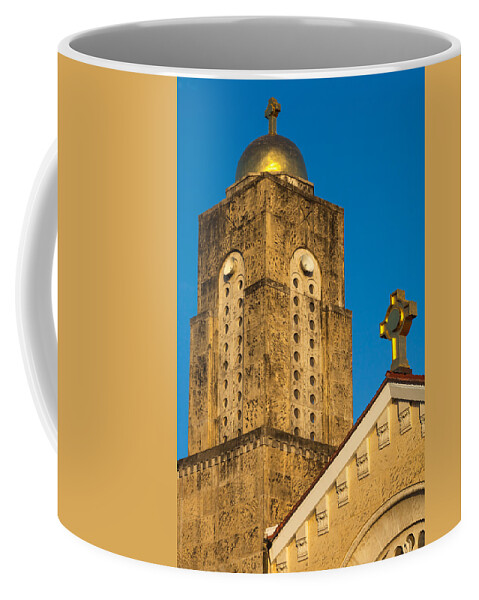 1948 Coffee Mug featuring the photograph St Sophia Tower and Crosses by Ed Gleichman
