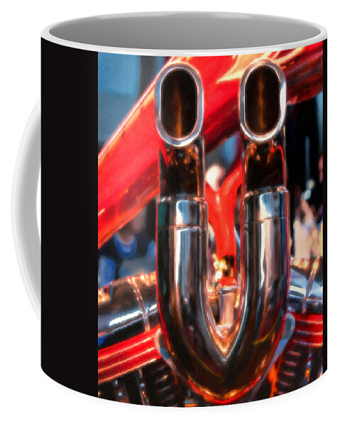Harley Coffee Mug featuring the painting Stacks by Michael Pickett