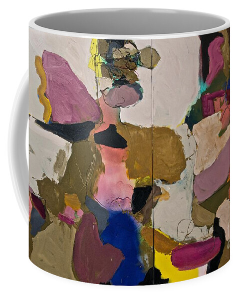 Abstract Coffee Mug featuring the painting Stage Left by Allan P Friedlander