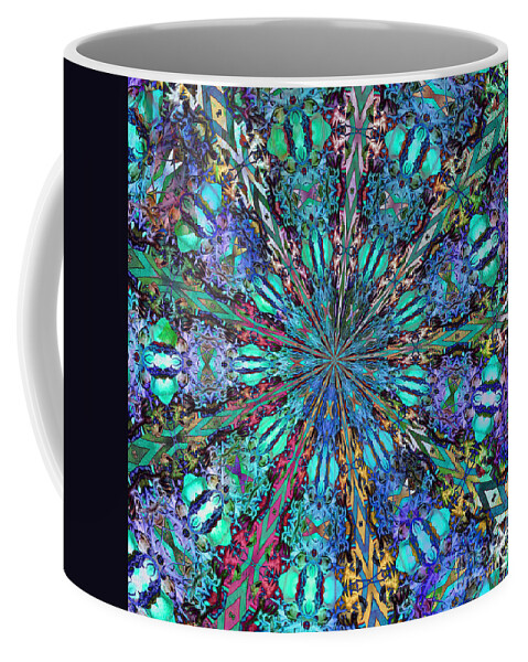 Blue Coffee Mug featuring the photograph Stained glass by Geraldine DeBoer