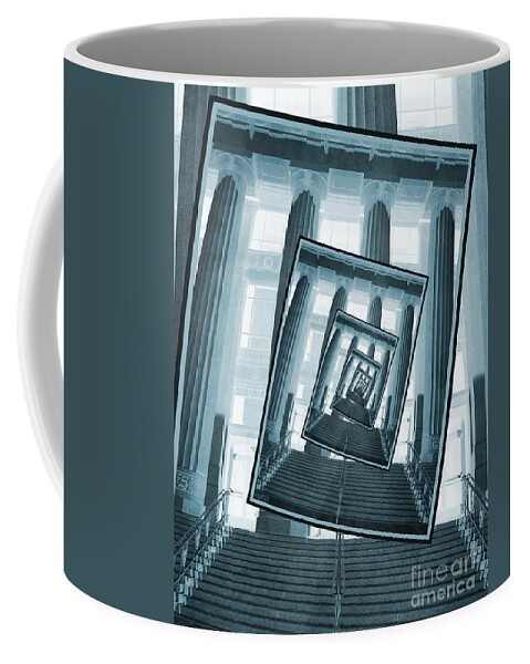 Photography Coffee Mug featuring the photograph Stairs And Pillars by Phil Perkins