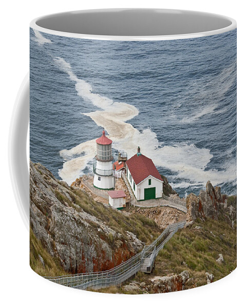 Architecture Coffee Mug featuring the photograph Stairway Leading to Point Reyes Lighthouse by Jeff Goulden