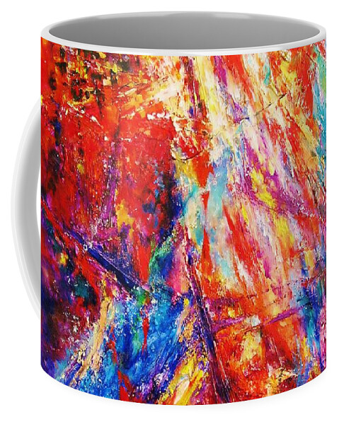 Energy Art Coffee Mug featuring the painting STAIRWAY TO HEAVEN. Collection 5D by Helen Kagan