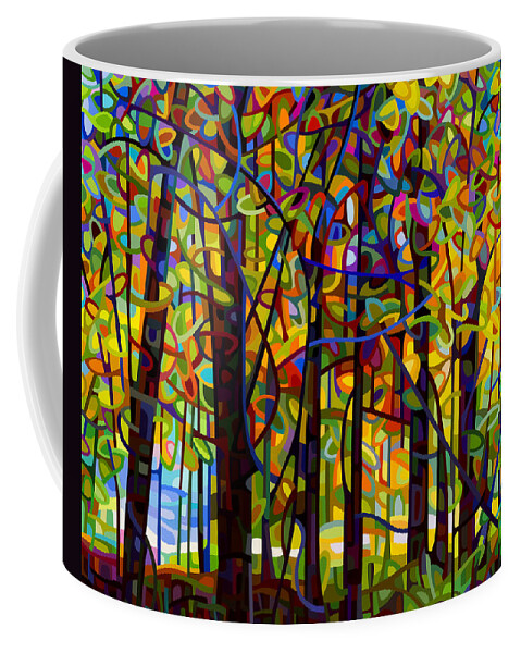 Landscape Coffee Mug featuring the painting Standing Room Only by Mandy Budan