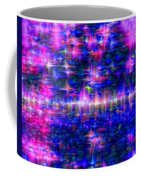 Abstract Art Coffee Mug featuring the mixed media Star Gardens by Carl Hunter