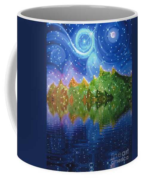  Coffee Mug featuring the painting Starfall by First Star Art