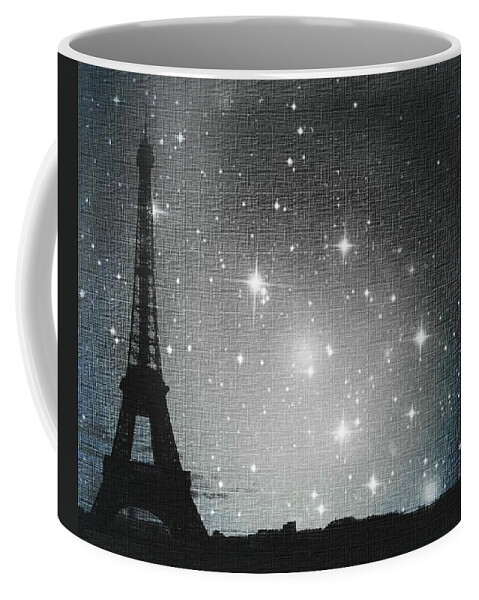 Paris Coffee Mug featuring the photograph Starry Night in Paris - Eiffel Tower Photography by Marianna Mills