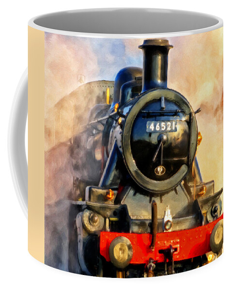 Steam Train Coffee Mug featuring the painting Steam Power by Michael Pickett