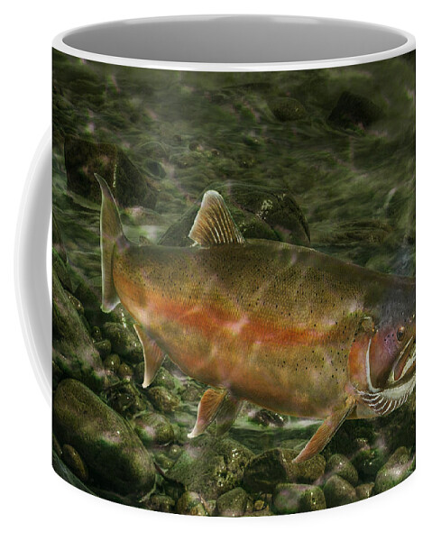 Trout Coffee Mug featuring the photograph Steelhead Trout Spawning by Randall Nyhof