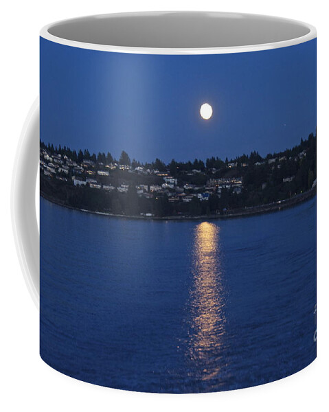 Photography Coffee Mug featuring the photograph Steilacoom Moonrise by Sean Griffin