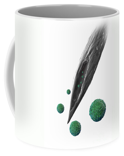 Science Coffee Mug featuring the photograph Stem Cells With Needle, Illustration by Spencer Sutton