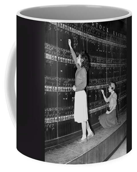 1941 Coffee Mug featuring the photograph Stock Exchange Hires Women by Underwood Archives