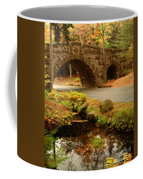 Fall Coffee Mug featuring the photograph Stone Bridge by Alana Ranney