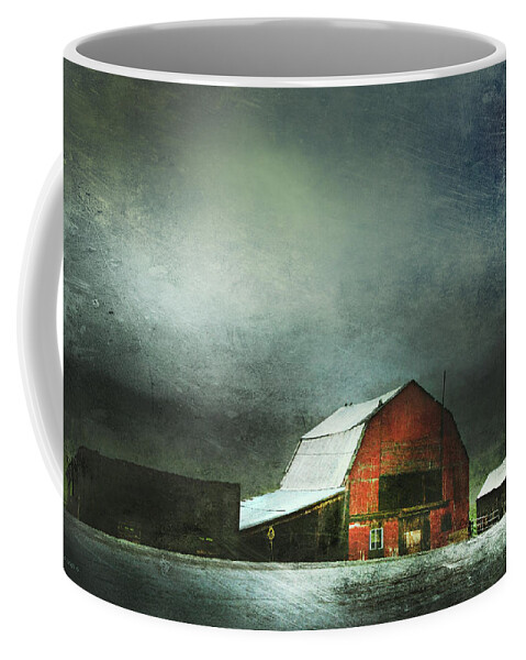 Red Barn Coffee Mug featuring the photograph Storm by Theresa Tahara