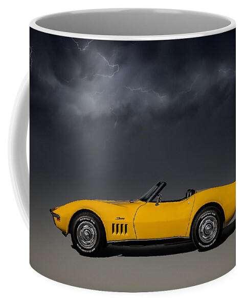 Corvette Coffee Mug featuring the digital art Stormy Weather by Douglas Pittman