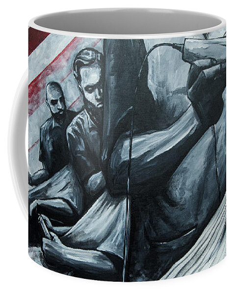 Barber Coffee Mug featuring the painting Straight Cutttin by Shop Aethetiks