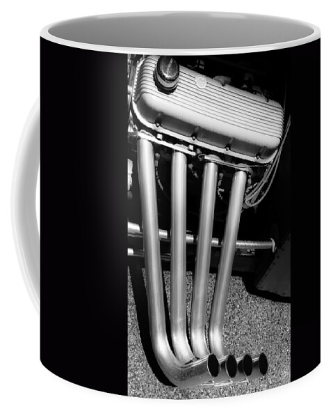 Chrome Coffee Mug featuring the photograph Straight Pipes - Chevrolet Engine Headers by Steven Milner