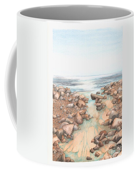 Landscape Coffee Mug featuring the painting Streaming Tide by Hilda Wagner