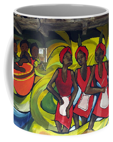 Street Art Coffee Mug featuring the photograph Street Art Ecuador Salinas 2 by Kurt Van Wagner