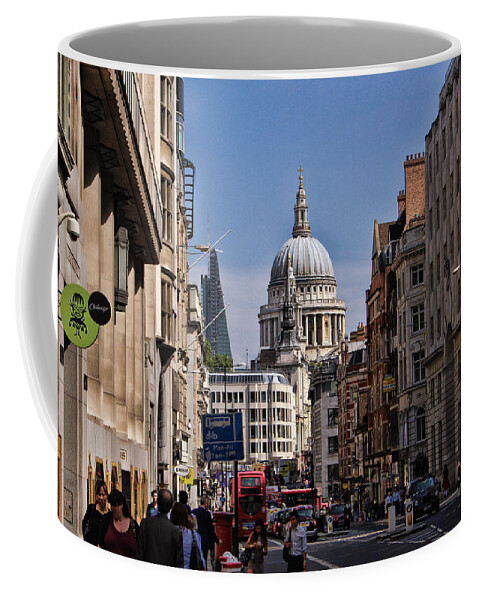 St Paul's Cathedral Prints Coffee Mug featuring the photograph Street View of St Paul's Cathedral by Nicky Jameson