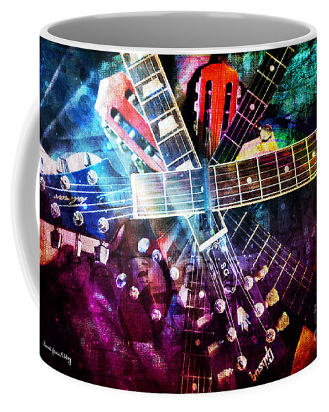 Guitar Coffee Mug featuring the photograph Strings Attached by Randi Grace Nilsberg