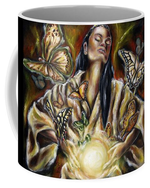 Asian Woman Coffee Mug featuring the painting Sublimation by Hiroko Sakai