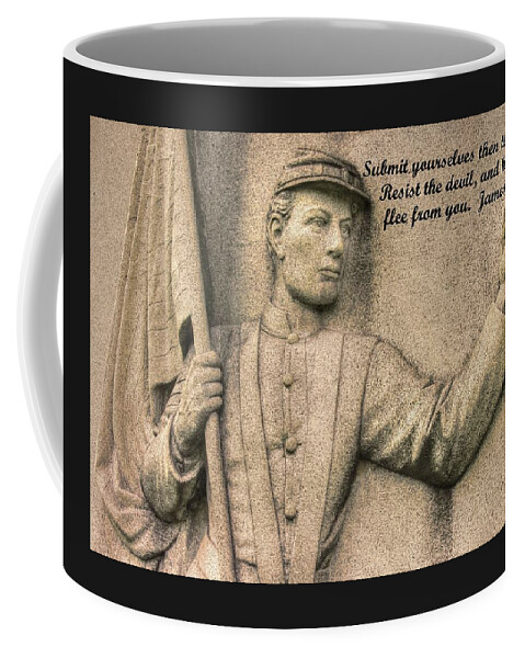 Bible Coffee Mug featuring the photograph Submit Yourselves Then to God - Resist the devil and he Will Flee From You - James 4.7 by Michael Mazaika