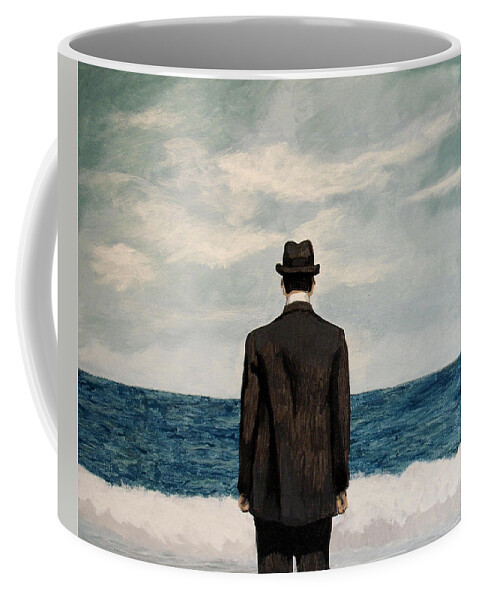 Boardwalk Coffee Mug featuring the painting Suddenly Small by Dale Loos Jr