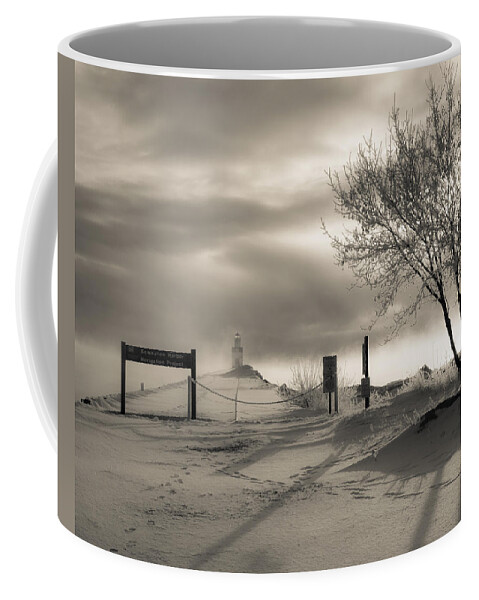 Lighthouse Coffee Mug featuring the photograph Sullenly by Bill Pevlor