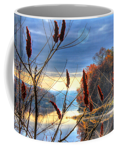 Kennebec Coffee Mug featuring the photograph Sumacs along the Kennebec by John Meader