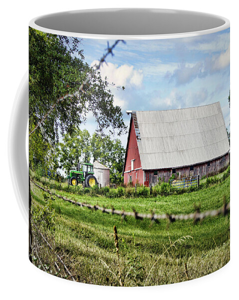 Barn Coffee Mug featuring the photograph Summer Barn by Cricket Hackmann