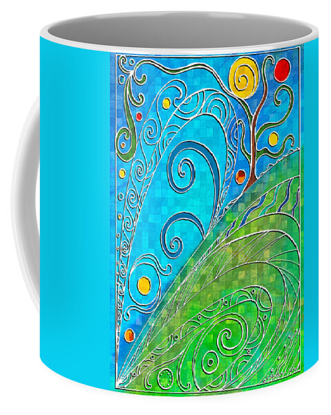 Summer Coffee Mug featuring the drawing Summer Solstice by Shawna Rowe