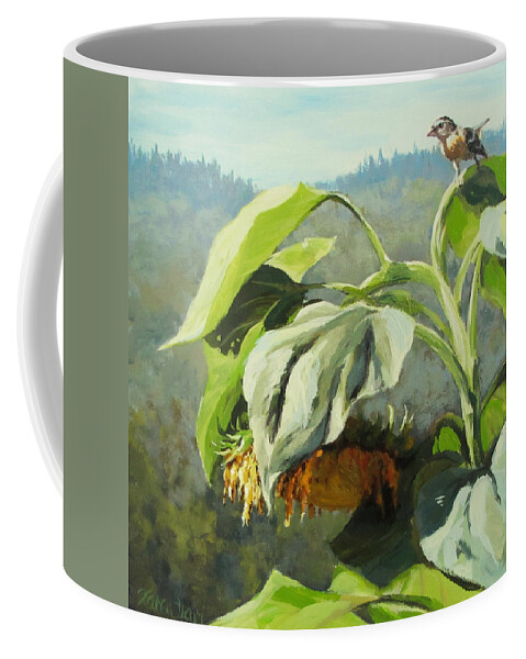 Summer Coffee Mug featuring the painting Summer Sun by Karen Ilari