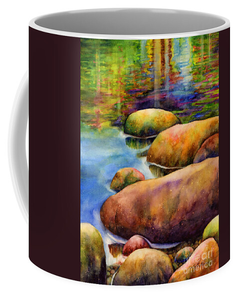 Rocks Coffee Mug featuring the painting Summer Tranquility by Hailey E Herrera