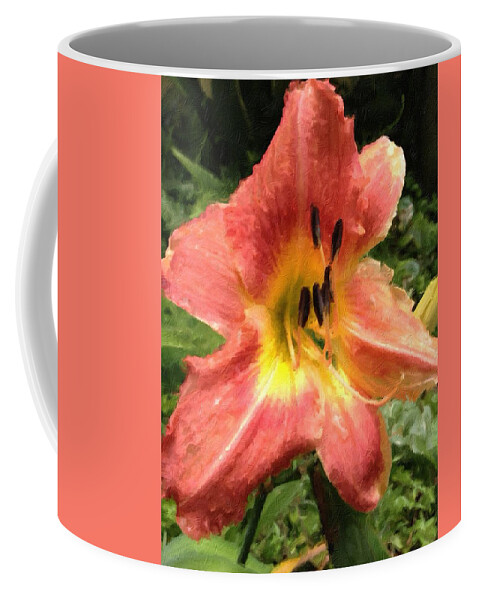 Daylilly Coffee Mug featuring the photograph Sun Day Lilly by John Duplantis