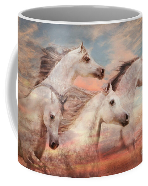 Arabian Horses Coffee Mug featuring the photograph Sun Kissed by Melinda Hughes-Berland