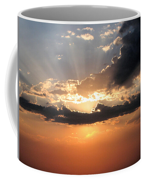 Sunset Coffee Mug featuring the photograph Sun Rays by Darcy Tate