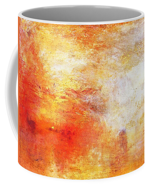 Joseph Mallord William Turner Coffee Mug featuring the painting Sun Setting Over A Lake by William Turner